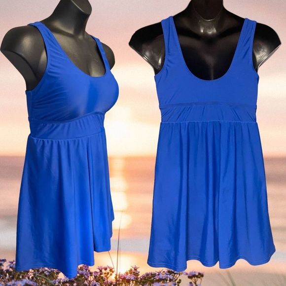 Torrid Blue Active Wireless Scoop Back One Piece Swimsuit Size 2 2XL NWT - Picture 4 of 12